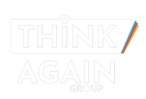 Think Again Logo - White